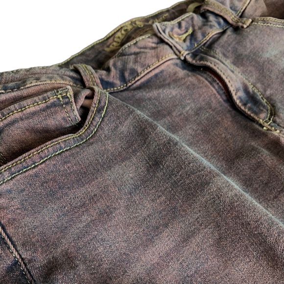 Arizona Jean Purple Acid Wash Skinny Jeans - Picture 3 of 4